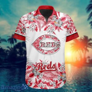 MLB Cincinnati Reds Flower 3D Hawaiian Shirt For Fans Product Photo 2