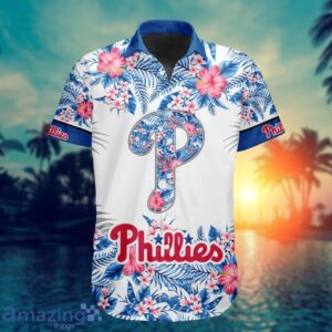 MLB Philadelphia Phillies Flower 3D Hawaiian Shirt For Fans image MLB Philadelphia Phillies Flower 3D Hawaiian Shirt For Fans Product Photo 2