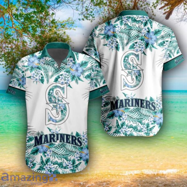 MLB Seattle Mariners Flower 3D Hawaiian Shirt For Fans Product Photo 1