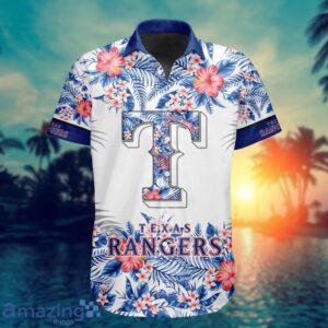 MLB Texas Rangers Flower 3D Hawaiian Shirt For Fans Product Photo 2