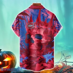 Montreal Canadiens NHL Halloween Skull 3DHawaiian Shirt Halloween Gift For Men Women Product Photo 2