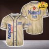 Natural Light Beer, Natural Beer Logo Beige Color Design Baseball Jersey Shirt