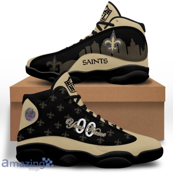 New Orleans Saints Air Jordan 13 Shoes Trending For Men Women Custom Number & Name Product Photo 4