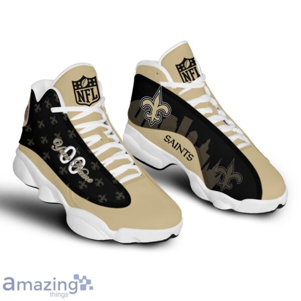 New Orleans Saints Air Jordan 13 Shoes Trending For Men Women Custom Number & Name Product Photo 1