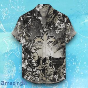 New Orleans Saints Hawaiian Shirt Tropical Skull Halloween For Fans Product Photo 1