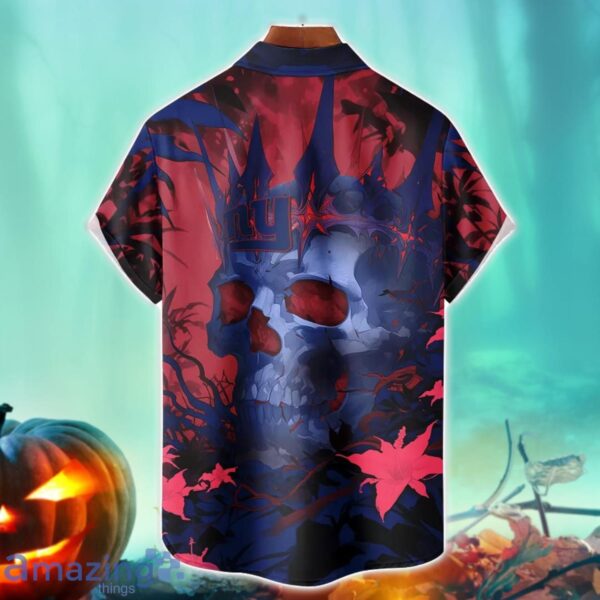 New York Giants NFL Skull Halloween Hawaiian Shirt Special Gift For Fans Product Photo 2