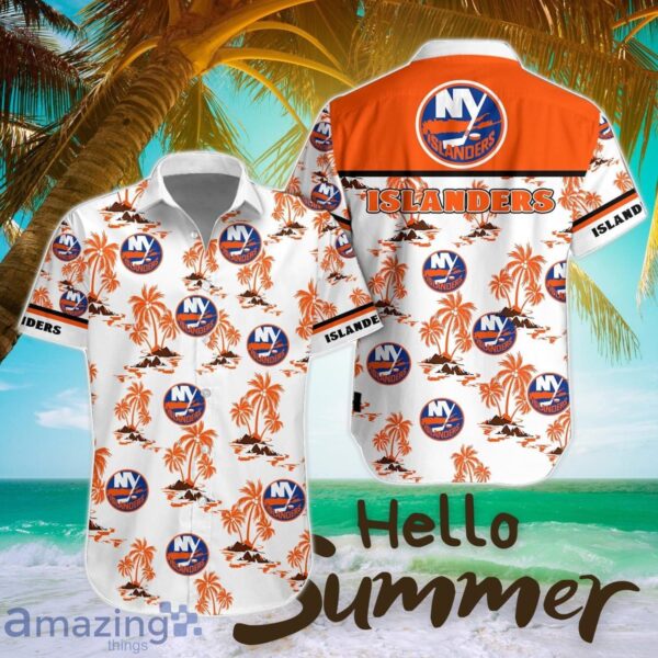 New York Islanders Tropical 3D Hawaiian Shirt All Printed Logo Team Shirt Product Photo 1
