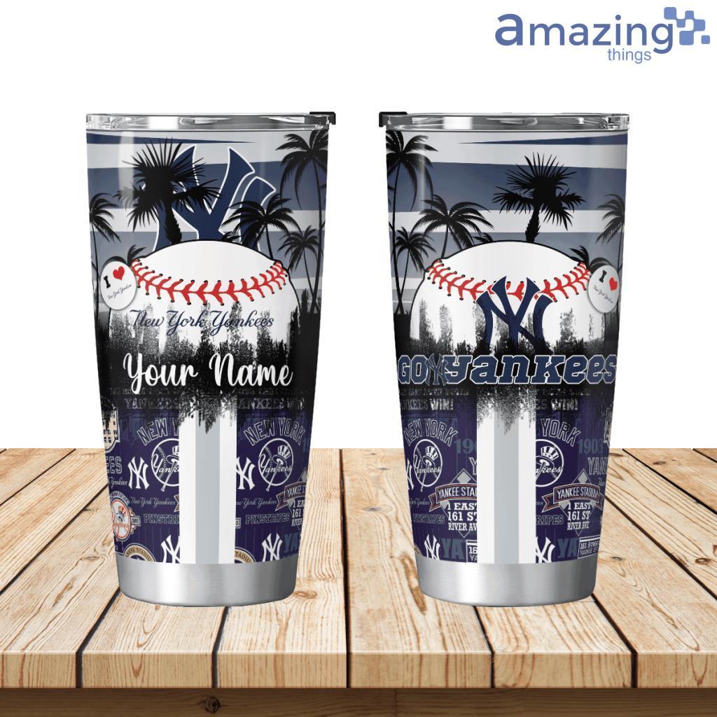 New York Yankees Tropical Personalized Tumbler 20oz Limited Edition image New York Yankees Tropical Personalized Tumbler 20oz Limited Edition Product Photo 1