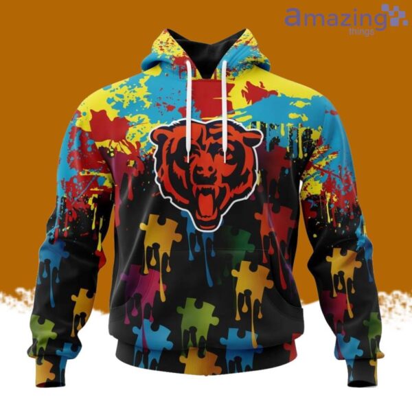 NFL Chicago Bears Special Autism Awareness Design Hoodie 3D All Over Print Product Photo 1