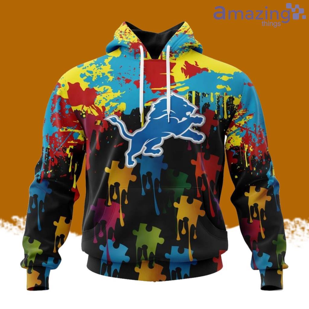 NFL Detroit Lions Special Autism Awareness Design Hoodie 3D All Over Print image NFL Detroit Lions Special Autism Awareness Design Hoodie 3D All Over Print Product Photo 1