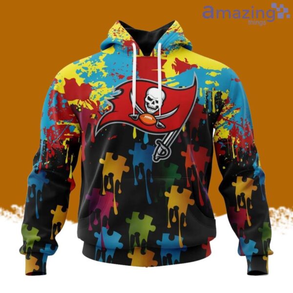 NFL Tampa Bay Buccaneers Special Autism Awareness Design Hoodie 3D All Over Print Product Photo 1