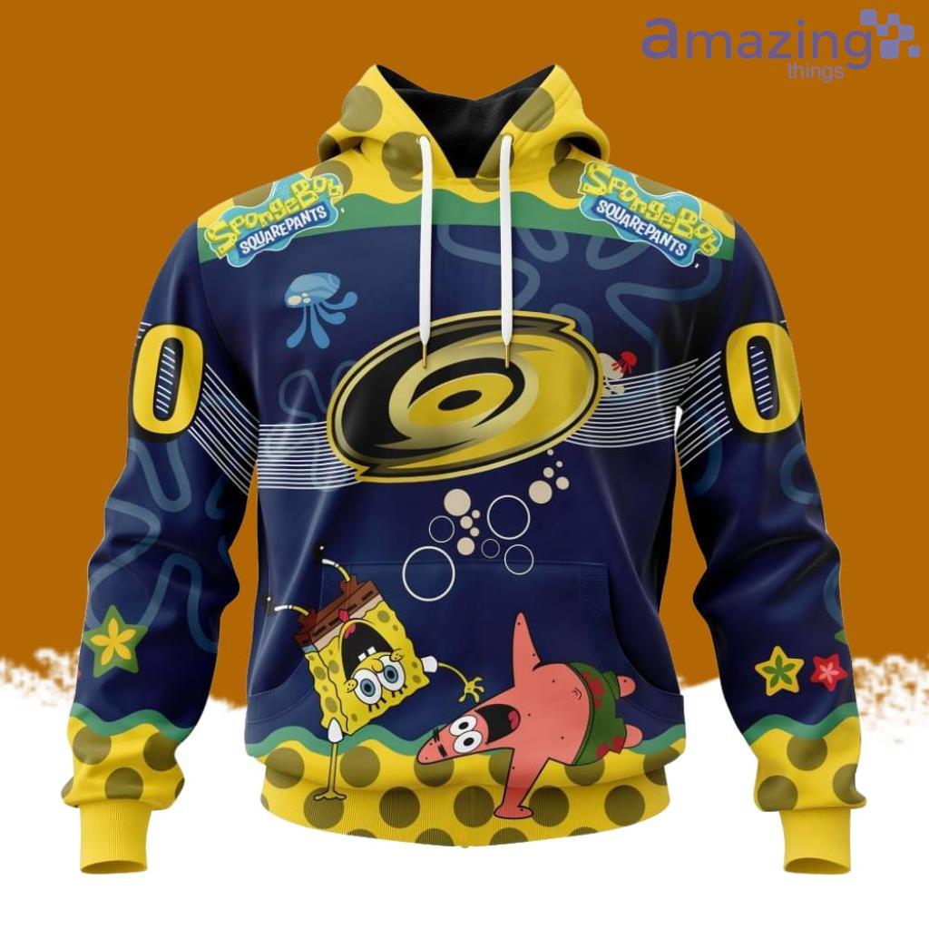 NHL Carolina Hurricanes x SpongeBob SquarePants Hoodie 3D All Over Print image NHL Carolina Hurricanes x SpongeBob SquarePants Hoodie 3D All Over Print Product Photo 1