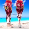 NHL Chicago Blackhawks Trending Summer Flower Aloha Football Leggings For Women