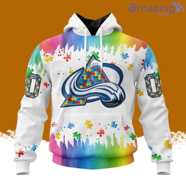 NHL Colorado Avalanche Special Autism Awareness Design Hoodie 3D All Over Print Product Photo 1