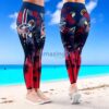 NHL Columbus Blue Jackets Trending Summer Flower Aloha Football Leggings For Women