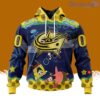 NHL Columbus Blue Jackets x SpongeBob SquarePants Hoodie 3D All Over Print