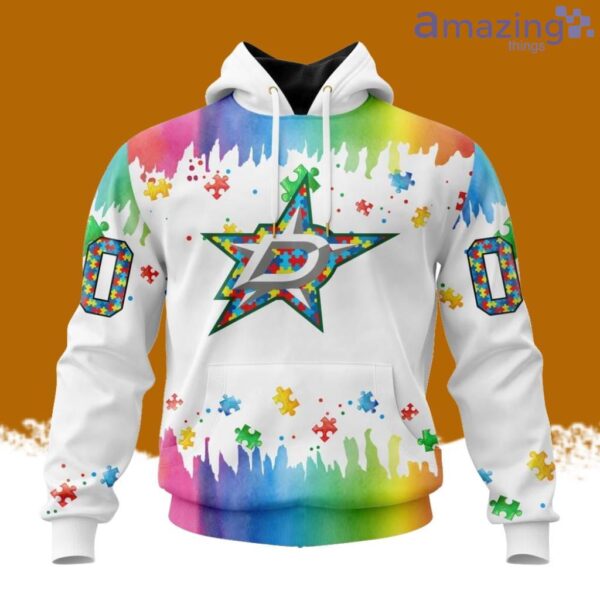 NHL Dallas Stars Special Autism Awareness Design Hoodie 3D All Over Print Product Photo 1