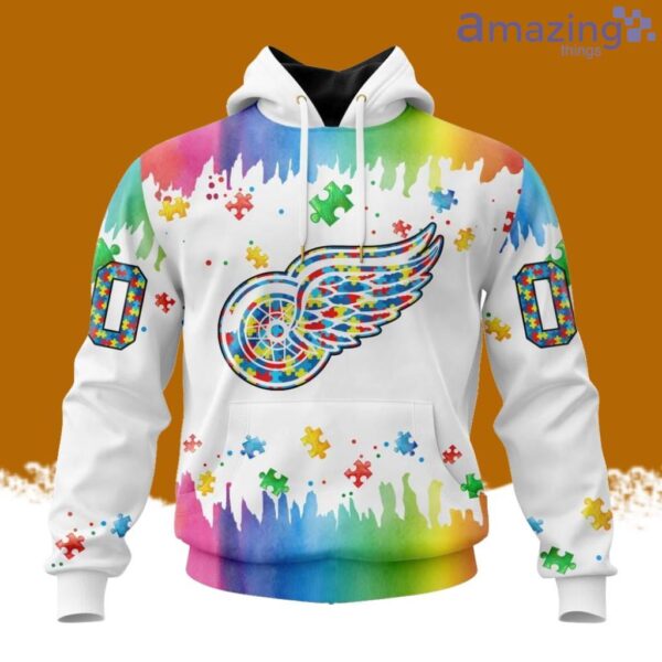 NHL Detroit Red Wings Special Autism Awareness Design Hoodie 3D All Over Print Product Photo 1