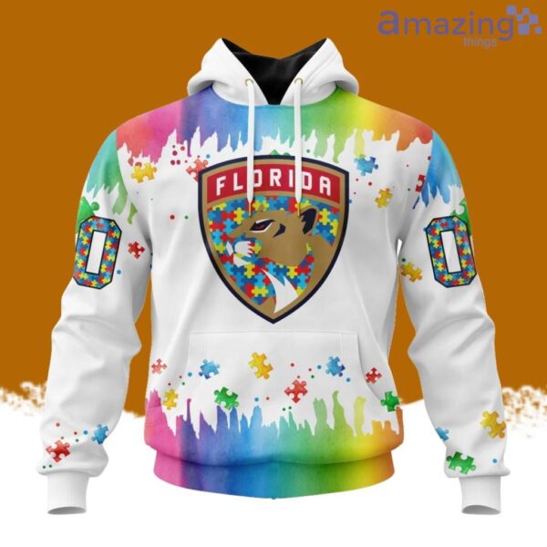 NHL Florida Panthers Special Autism Awareness Design Hoodie 3D All Over Print Product Photo 1