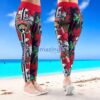 NHL Florida Panthers Trending Summer Flower Pattern Aloha Football Leggings For Women