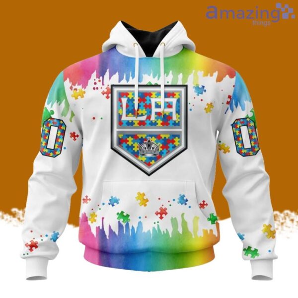 NHL Los Angeles Kings Special Autism Awareness Design Hoodie 3D All Over Print Product Photo 1