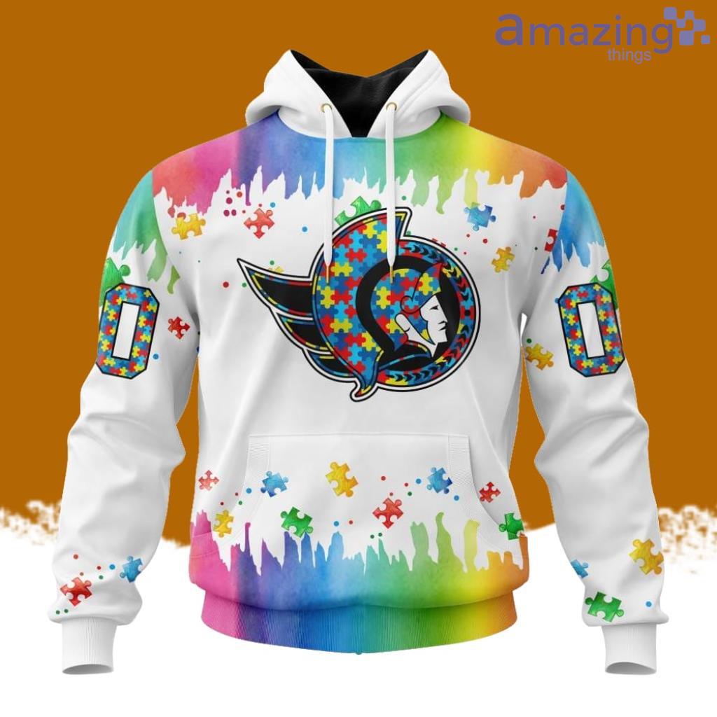 NHL Ottawa Senators Special Autism Awareness Design Hoodie 3D All Over Print image NHL Ottawa Senators Special Autism Awareness Design Hoodie 3D All Over Print Product Photo 1