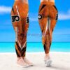 NHL Philadelphia Flyers Flower Aloha Football Leggings For Women