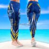 NHL St. Louis Blues Flower Aloha Football Leggings For Women