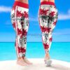 NHL Washington Capitals Flower Tropical Leggings For Women