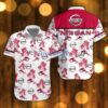 Nissan Beach Shirt Logo Printed White Hawaiian Shirt For Men And Women