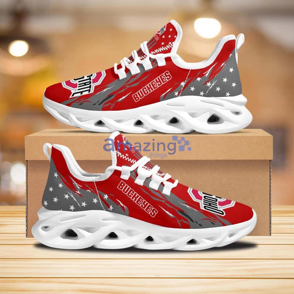 Ohio State Buckeyes Stars and Stripes Max Soul Shoes New Sneaker image Ohio State Buckeyes Stars and Stripes Max Soul Shoes New Sneaker Product Photo 1