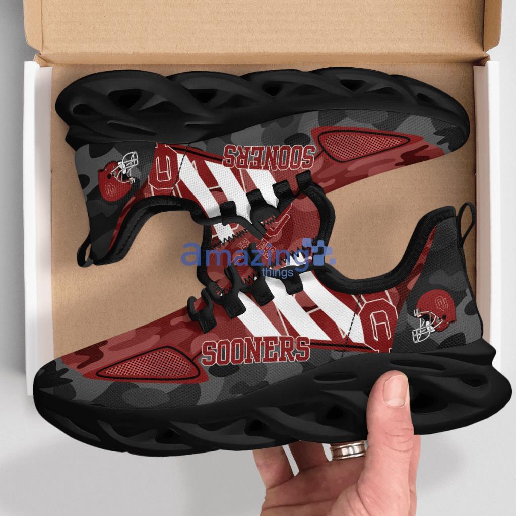 Oklahoma Sooners Military Camouflage Max Soul Shoes New Sneaker image Oklahoma Sooners Military Camouflage Max Soul Shoes New Sneaker Product Photo 1