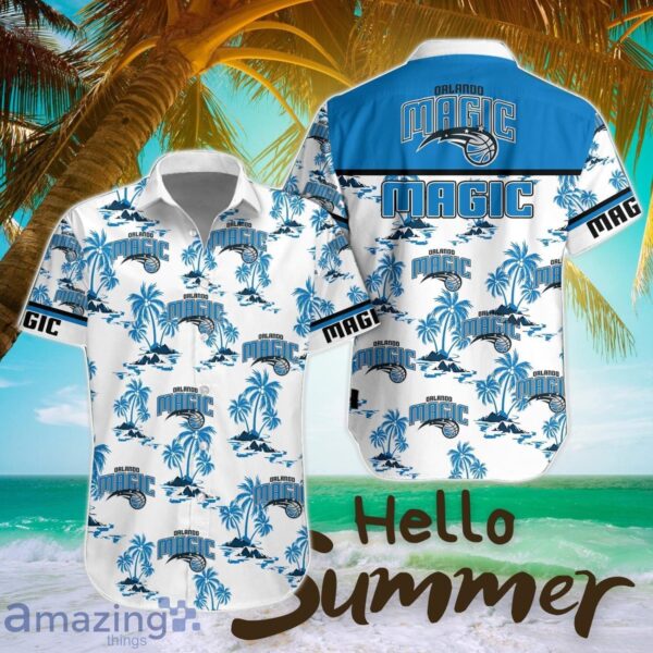 Orlando Magic White Hawaiian Shirt All Printed Logo Team Shirt Product Photo 1