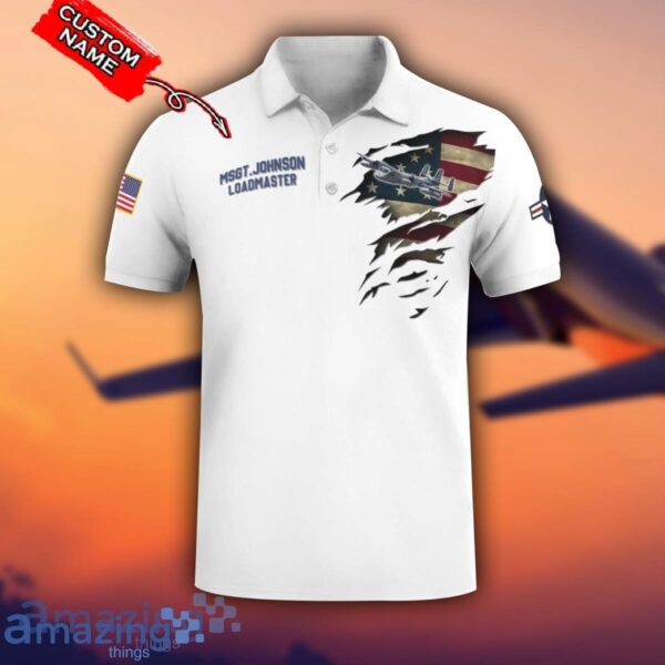 OV-1 Mohawk OV1 3D Aircraft Flag White Polo Shirt For Men And Women Custom Name Product Photo 2