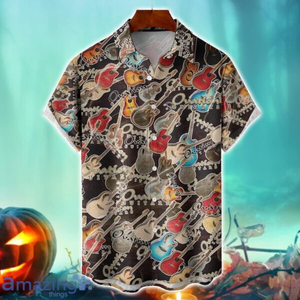 Ovation Back To Time Guitars Logo Halloween Hawaiian Shirt For Fans Product Photo 1