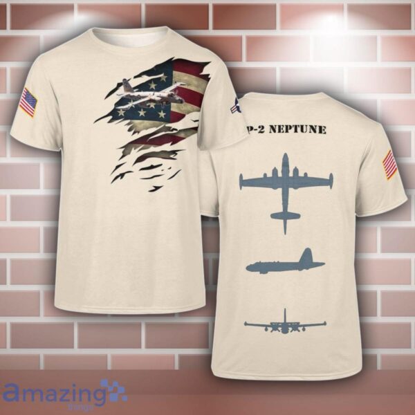 P-2 Neptune P2 Aircraft 3D T-Shirt For Men And Women Product Photo 1