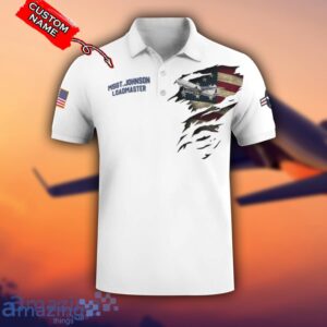 P-8 Poseidon P8 3D Aircraft Flag White Polo Shirt For Men And Women Custom Name Product Photo 2