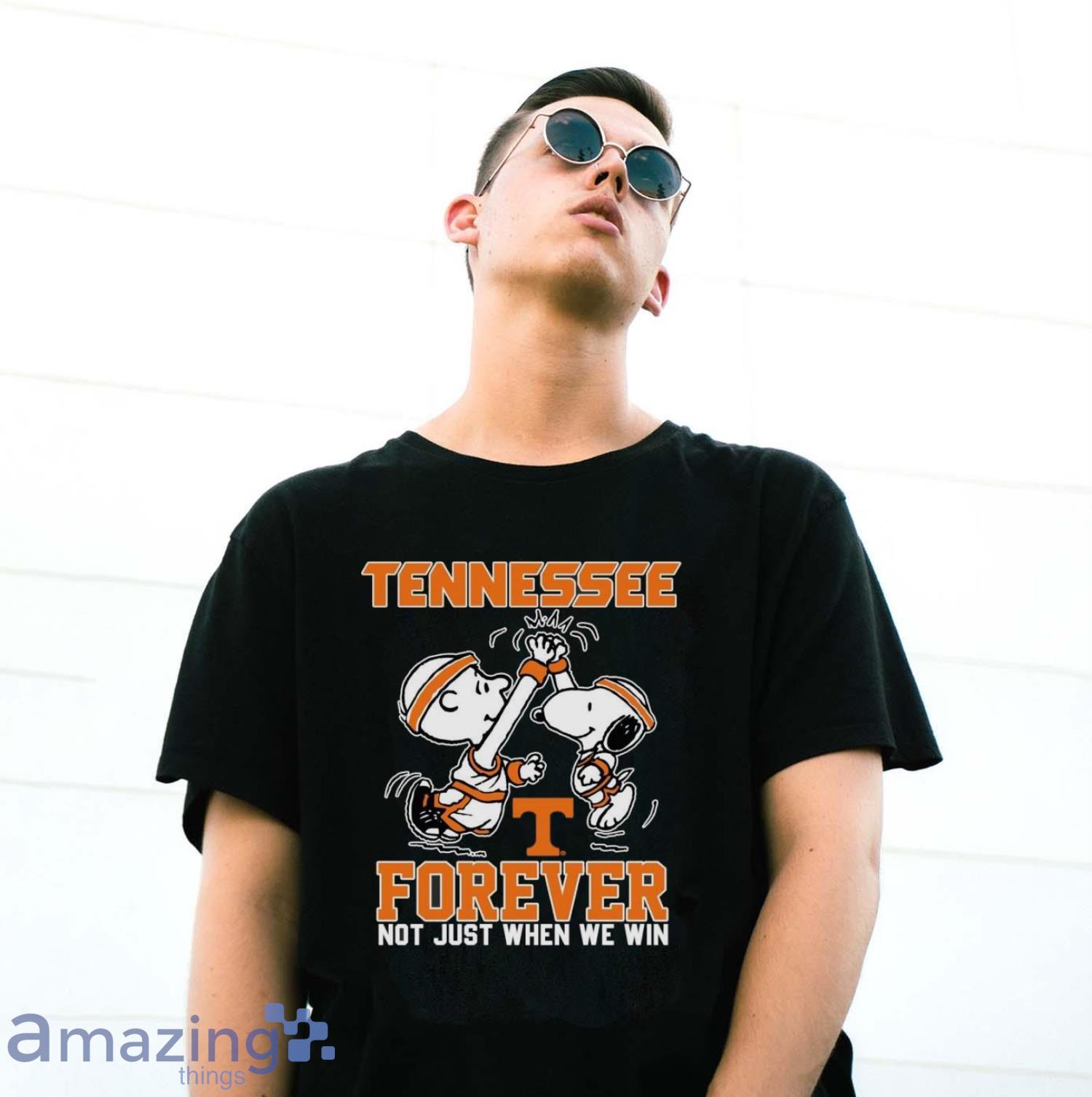 Peanuts Snoopy And Charlie Brown Tennessee Volunteer High Five Forever Not Just When We Win Shirt image Peanuts Snoopy And Charlie Brown Tennessee Volunteer High Five Forever Not Just When We Win Shirt - G500 Gildan T-Shirt