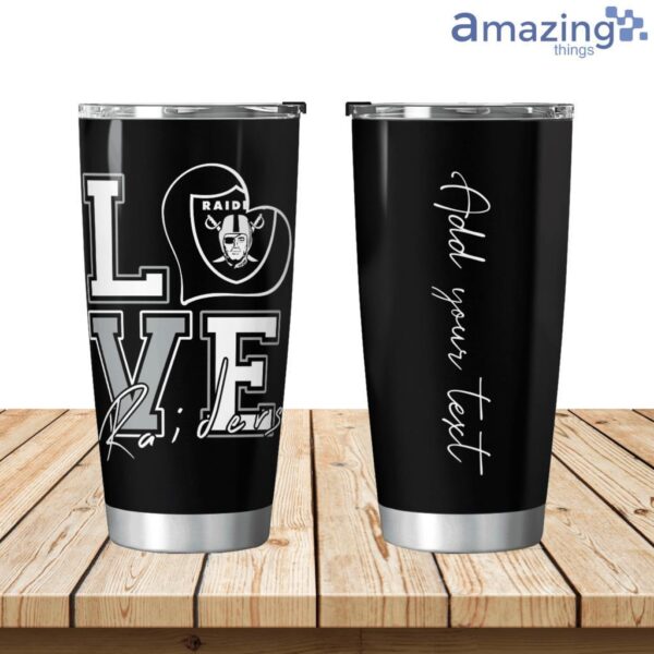 Personalized Love My Las Vegas Raiders Tumbler 20oz Product Photo 1