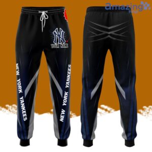 Personalized New York Yankees Baseball Team All Over Print 3D Long Pants Black Product Photo 2