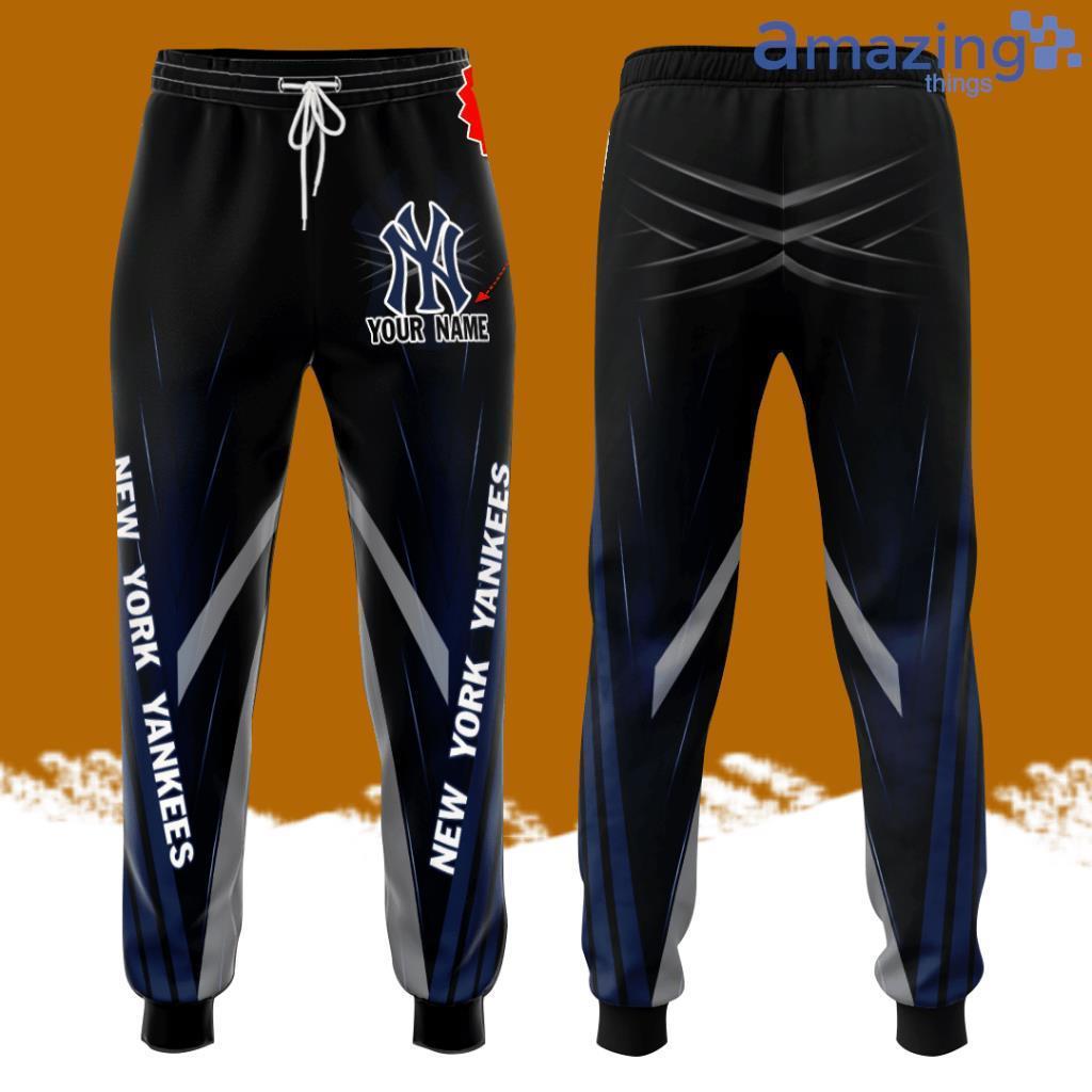Personalized New York Yankees Baseball Team All Over Print 3D Long Pants Black image Personalized New York Yankees Baseball Team All Over Print 3D Long Pants Black Product Photo 2