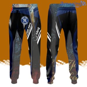 Personalized New York Yankees Baseball Team All Over Print 3D Long Pants Black Product Photo 1