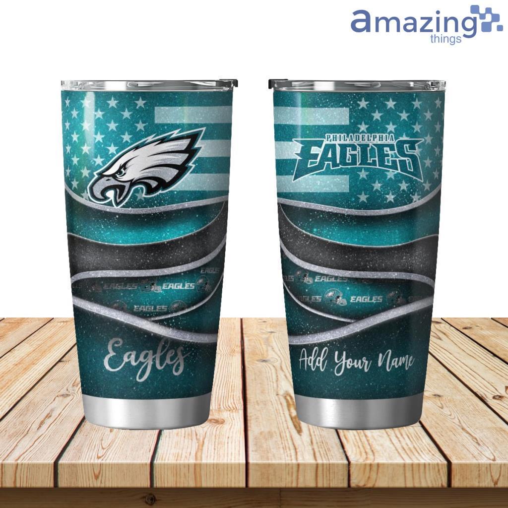 Personalized Philadelphia Eagles Flag 3D Shining Tumbler 20oz image Personalized Philadelphia Eagles Flag 3D Shining Tumbler 20oz Product Photo 1