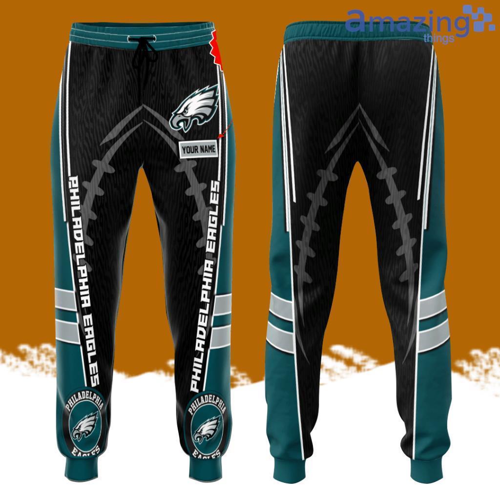 Personalized Philadelphia Eagles Football Team All Over Print 3D Long Pants Black image Personalized Philadelphia Eagles Football Team All Over Print 3D Long Pants Black Product Photo 1