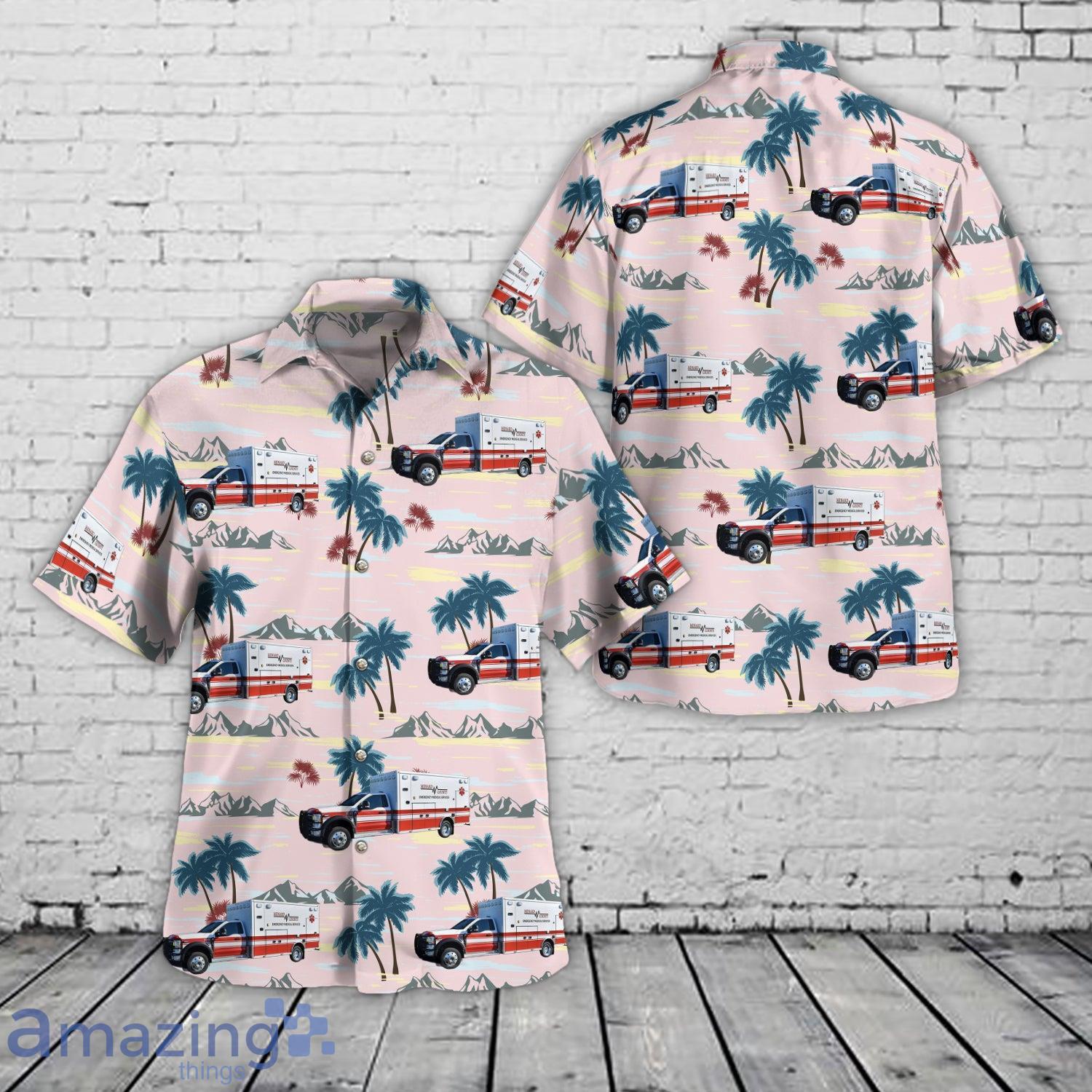 Petersburg, Illinois, Menard County EMS Hawaiian Shirt Summer Vacation Gift image Petersburg, Illinois, Menard County EMS Hawaiian Shirt Summer Vacation Gift Product Photo 1