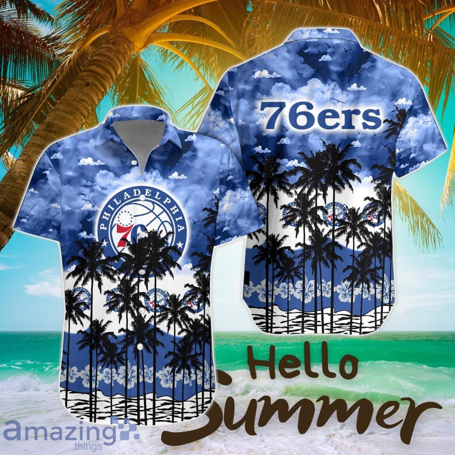 Philadelphia 76ers Hawaiian Shirt All Printed 3D Printing Aloha Button Shirt image Philadelphia 76ers Hawaiian Shirt All Printed 3D Printing Aloha Button Shirt Product Photo 1