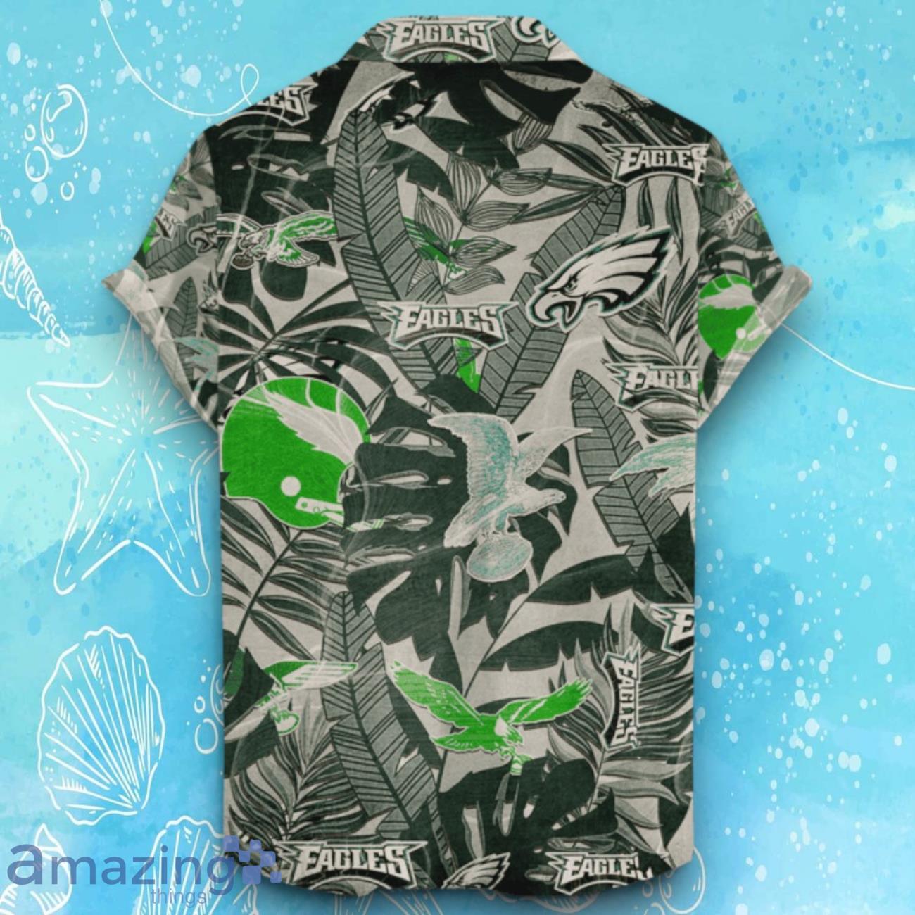 Philadelphia Eagles Hawaiian Shirt Retro Logo Revolutions 2024 For Fans image Philadelphia Eagles Hawaiian Shirt Retro Logo Revolutions 2024 For Fans Product Photo 2
