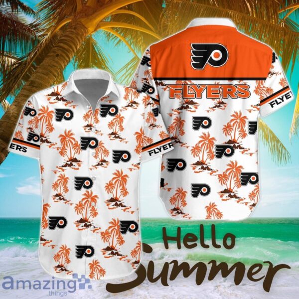 Philadelphia Flyers Tropical 3D Hawaiian Shirt All Printed Logo Team Shirt Product Photo 1