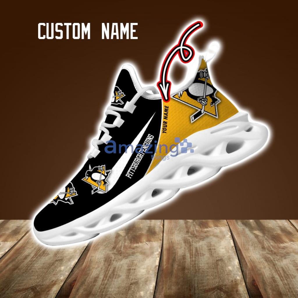 Pittsburgh Penguins Custom Name NHL New Max Soul Shoes Sneaker Personalized Name image Pittsburgh Penguins Custom Name NHL New Max Soul Shoes Sneaker Personalized Name Product Photo 1