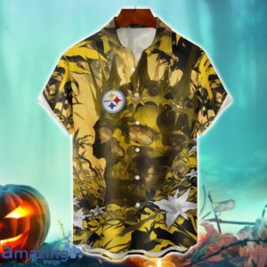 Pittsburgh Steelers NFL Skull Halloween Hawaiian Shirt Special Gift For Fans Product Photo 1